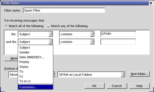 Mozilla - Filter configuration (fig. 1)